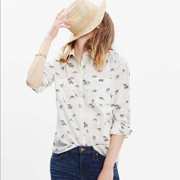 Madewell Tops - Madewell trapeze shirt wild cat